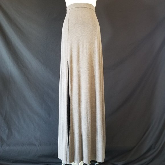 ABERCROMIBIE Heather Grey Soft Stretch Maxi Skirt S - Picture 2 of 9